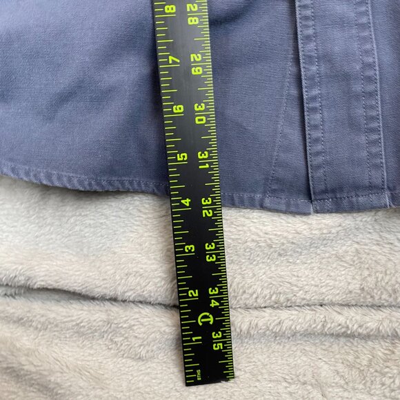 Cabelas Mens Shirt 2XL Blue Cotton Long Sleeve With Embroidered Pheasant - Picture 4 of 7